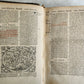 1571 BIBLE in LATIN ILLUSTRATED w/ 135 WOODCUTS antique PIGSKIN w/ METAL CORNERS