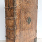 1715 BIBLE in ENGLISH antique ILLUSTRATED w/6 MAPS PIGSKIN FOLIO w/METAL CORNERS