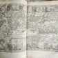1715 BIBLE in ENGLISH antique ILLUSTRATED w/6 MAPS PIGSKIN FOLIO w/METAL CORNERS