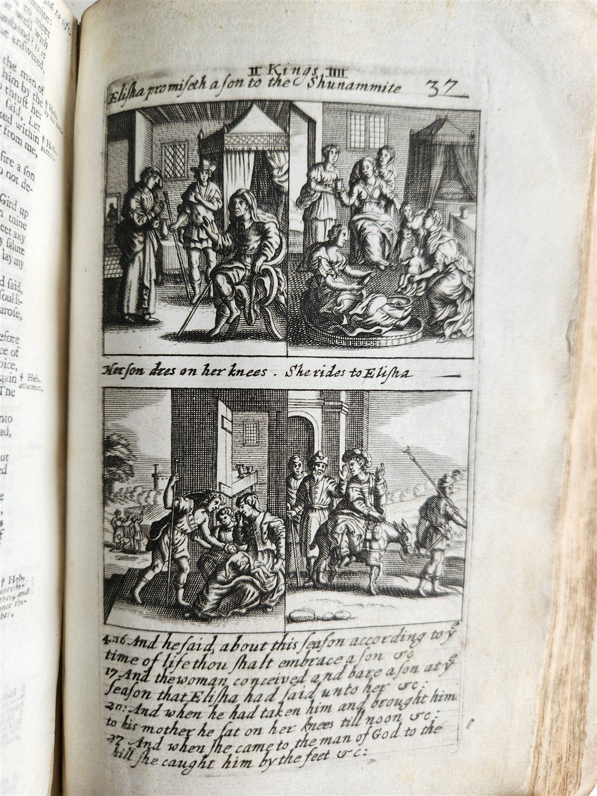1695 BIBLE in ENGLISH OLD TESTAMENT antique ILLUSTRATED w/ NUMEROUS PLATES