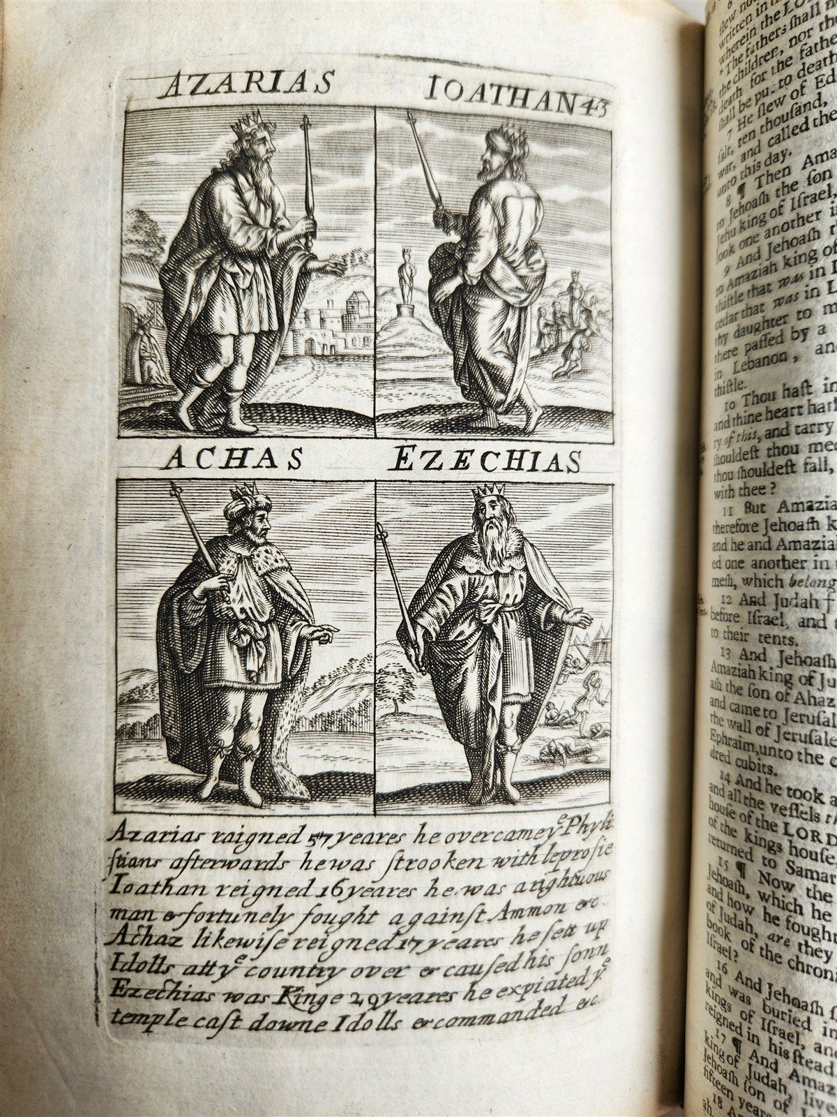 1695 BIBLE in ENGLISH OLD TESTAMENT antique ILLUSTRATED w/ NUMEROUS PLATES