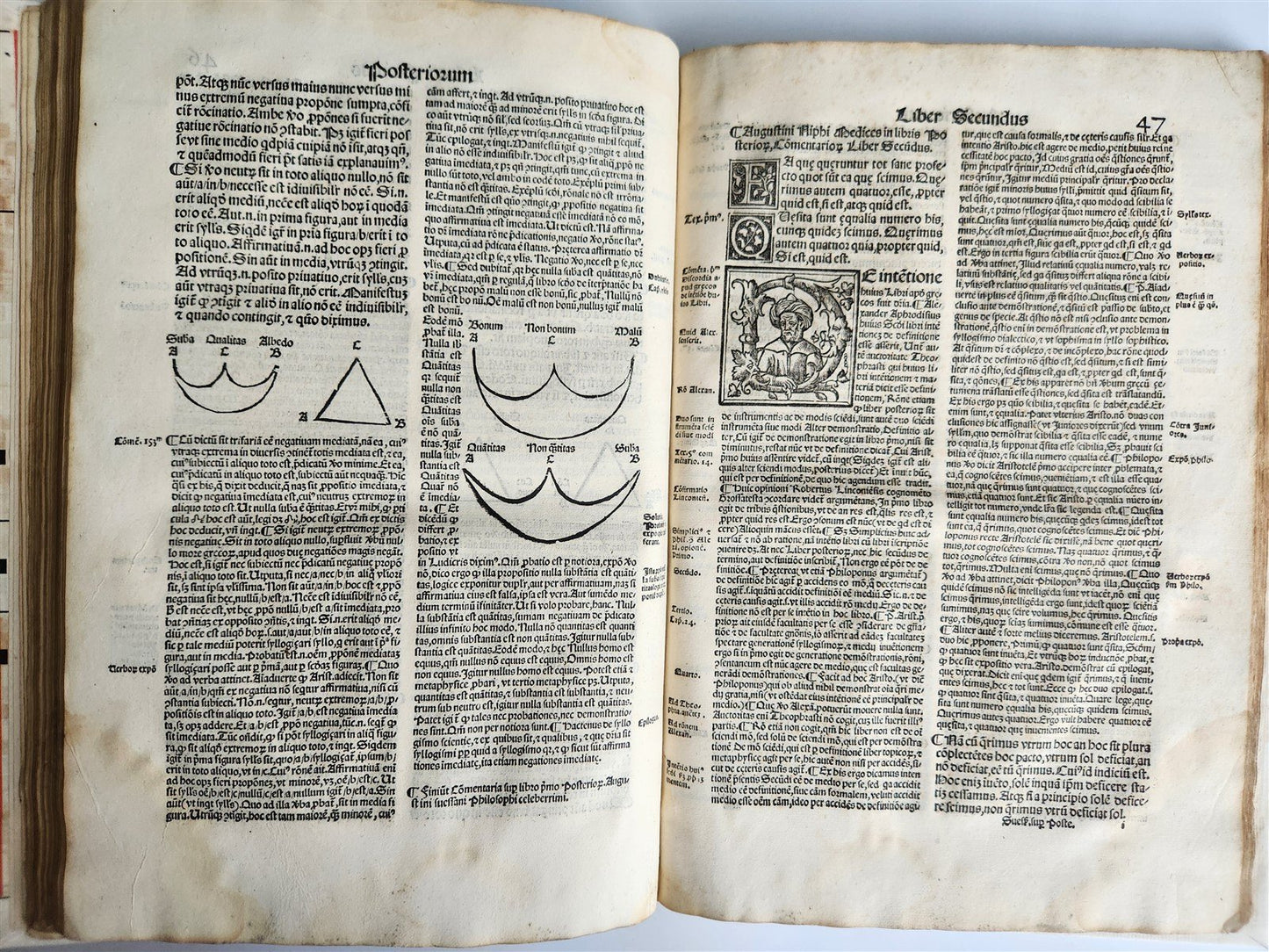 1526 POST-INCUNABULA ARISTOTLE & A.NIFO antique Posterior Analytics Commentary