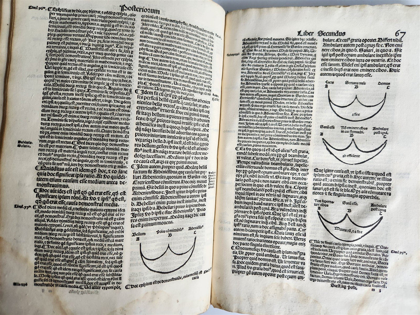 1526 POST-INCUNABULA ARISTOTLE & A.NIFO antique Posterior Analytics Commentary