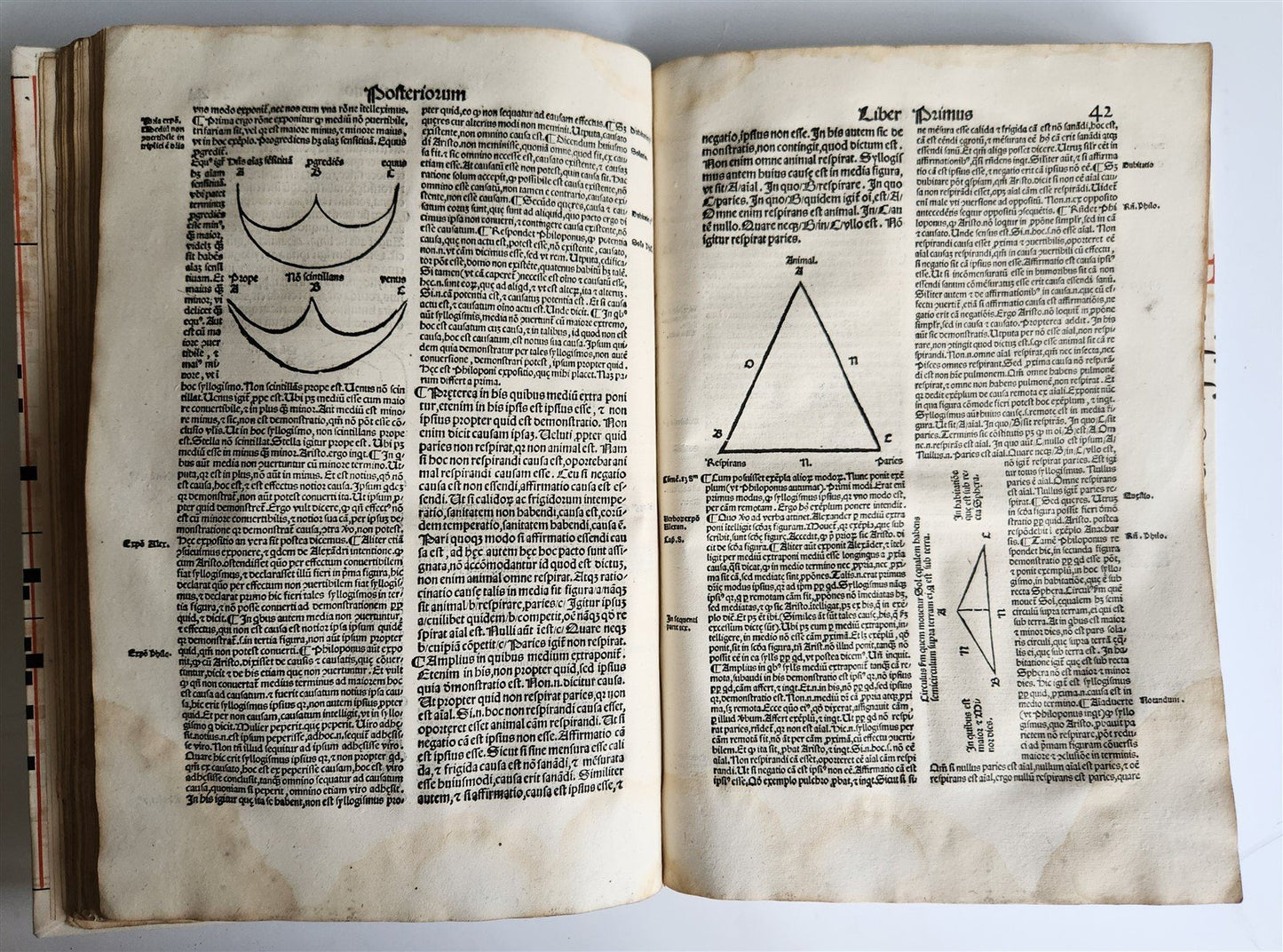 1526 POST-INCUNABULA ARISTOTLE & A.NIFO antique Posterior Analytics Commentary