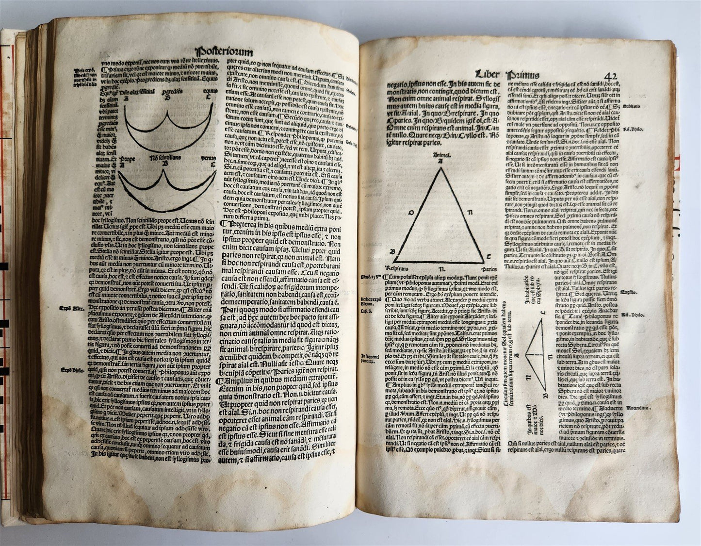 1526 POST-INCUNABULA ARISTOTLE & A.NIFO antique Posterior Analytics Commentary