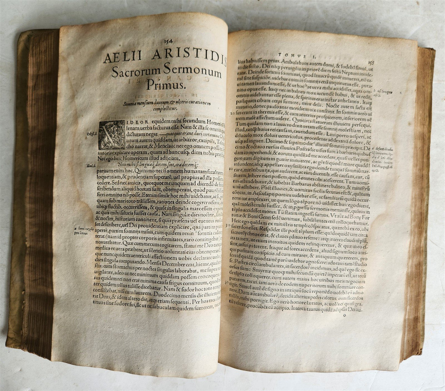 1566 AELIUS ARISTIDES ORATORIS CLARISSIMI antique VELLUM BOUND FOLIO rare