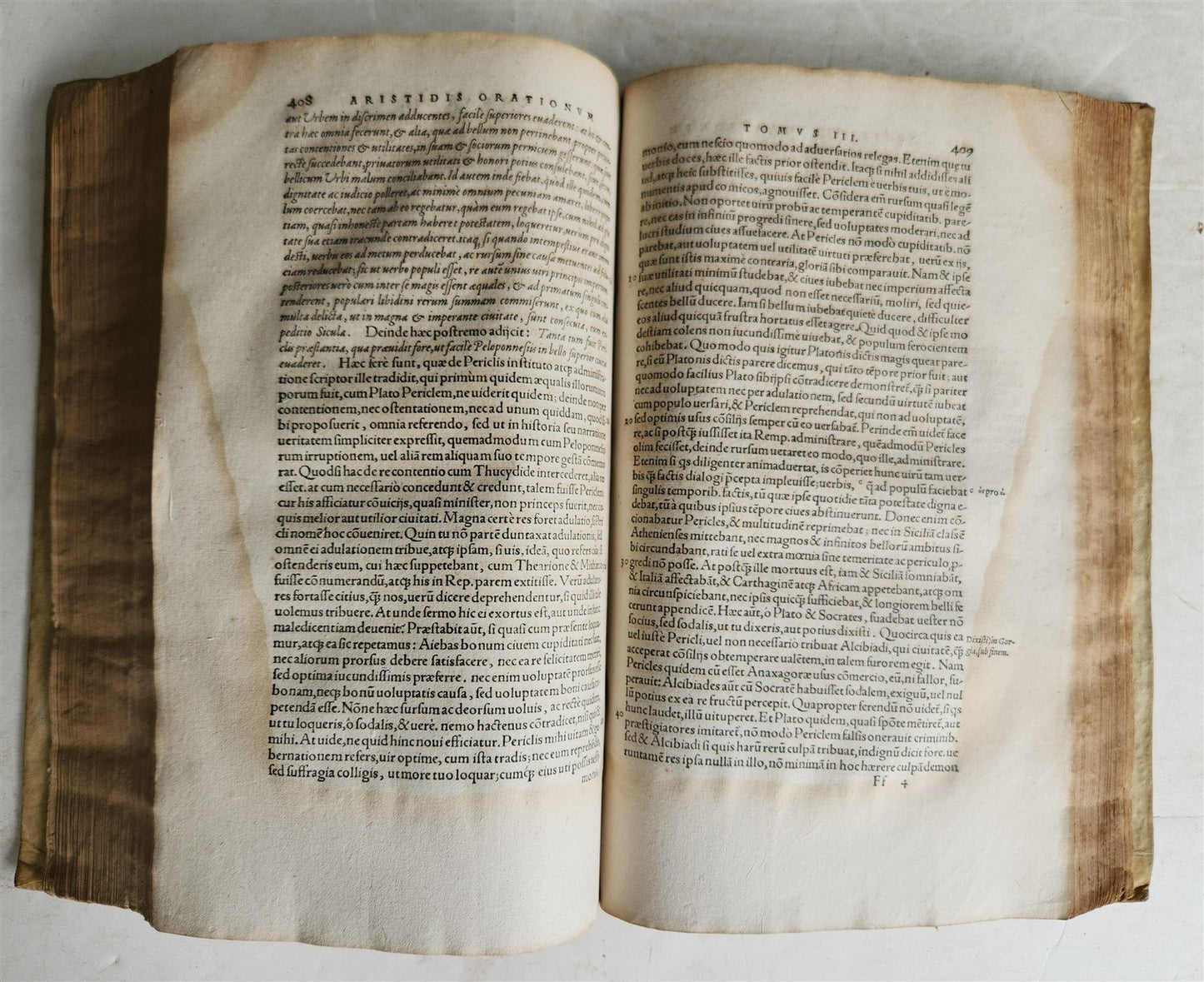 1566 AELIUS ARISTIDES ORATORIS CLARISSIMI antique VELLUM BOUND FOLIO rare
