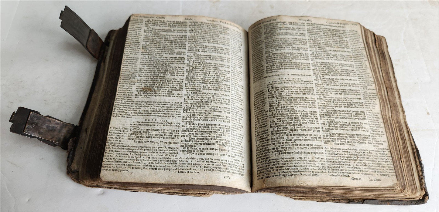 1596 BIBLE in ENGLISH GENEVA BREECHES VERSION antique ORIGINAL BINDING scarce
