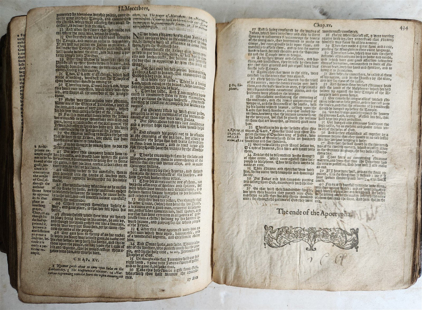 1596 BIBLE in ENGLISH GENEVA BREECHES VERSION antique ORIGINAL BINDING scarce