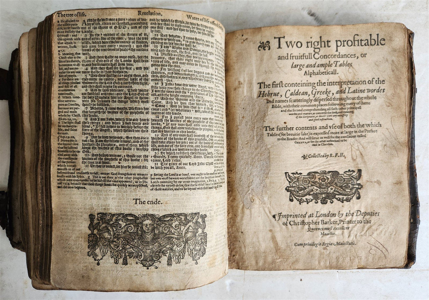 1596 BIBLE in ENGLISH GENEVA BREECHES VERSION antique ORIGINAL BINDING scarce