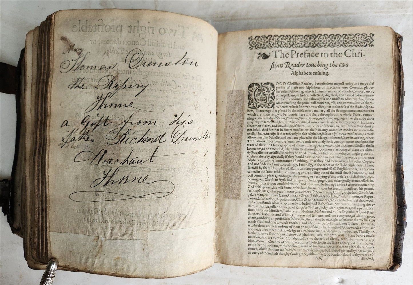 1596 BIBLE in ENGLISH GENEVA BREECHES VERSION antique ORIGINAL BINDING scarce