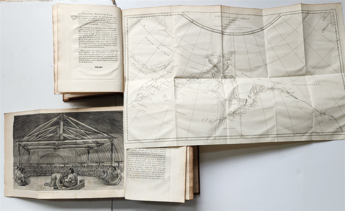 1785 VOYAGE of CAPTAIN COOK 4 vols ILLUSTRATED w/88 PLATES antique FRENCH 4to ED