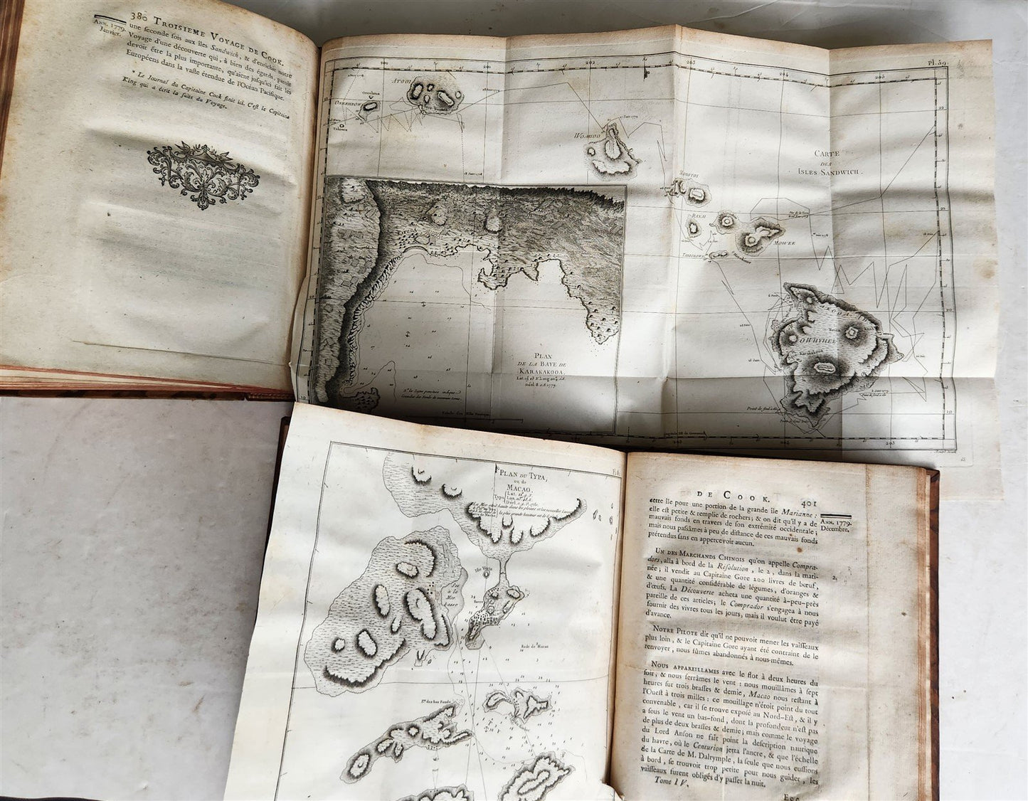 1785 VOYAGE of CAPTAIN COOK 4 vols ILLUSTRATED w/88 PLATES antique FRENCH 4to ED