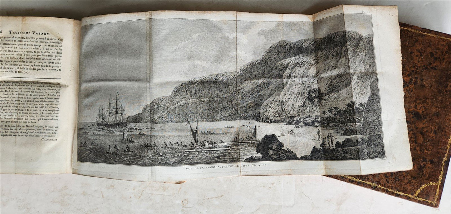 1785 VOYAGE of CAPTAIN COOK 4 vols ILLUSTRATED w/88 PLATES antique FRENCH 4to ED