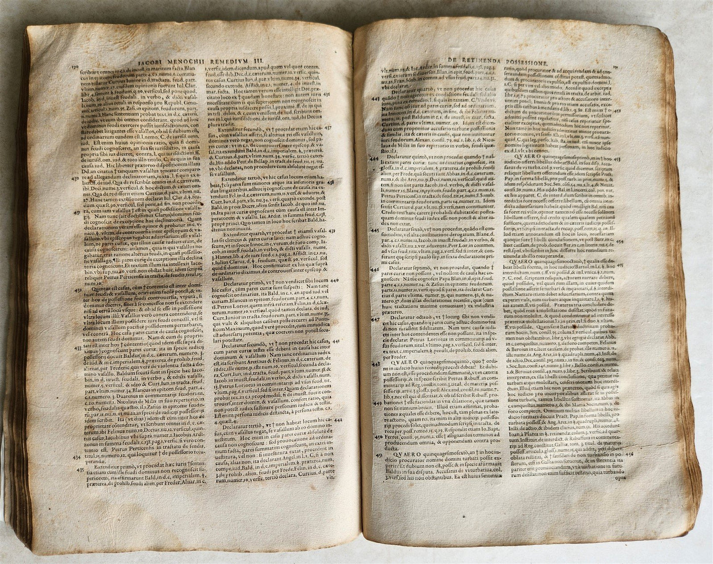 1577 LAW BOOK by Jacobus MENOCHIUS antique VELLUM BOUND FOLIO 16th CENTURY