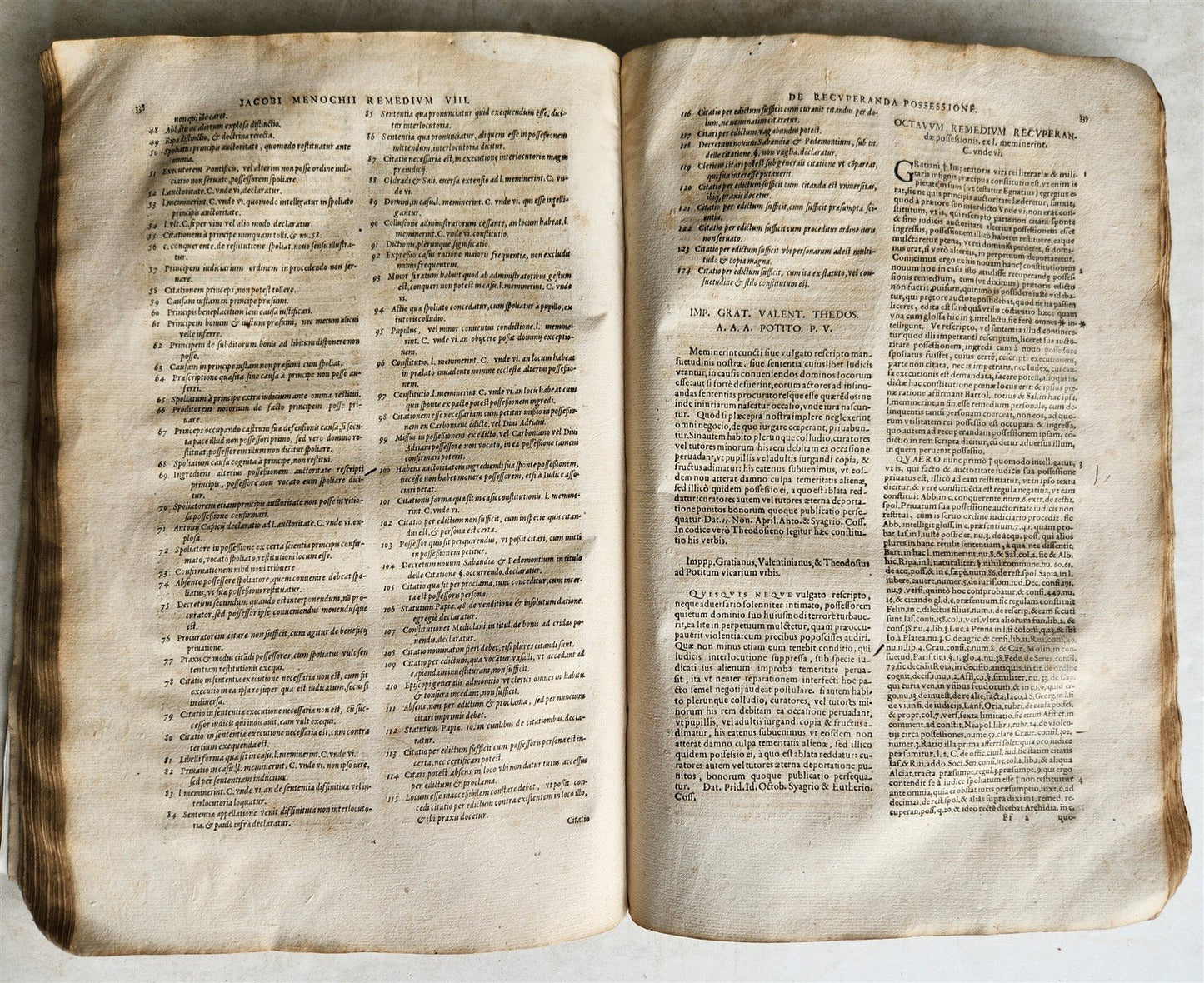 1577 LAW BOOK by Jacobus MENOCHIUS antique VELLUM BOUND FOLIO 16th CENTURY