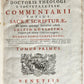 1743 BIBLE COMMENTARY Joannis Stephani Menochius in LATIN VELLUM FOLIO antique