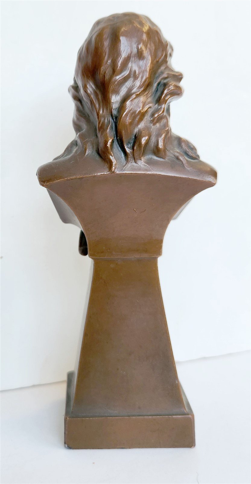 ANTIQUE METAL (COPPER?) BUST of SCHILLER