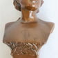 ANTIQUE METAL (COPPER?) BUST of MOZART