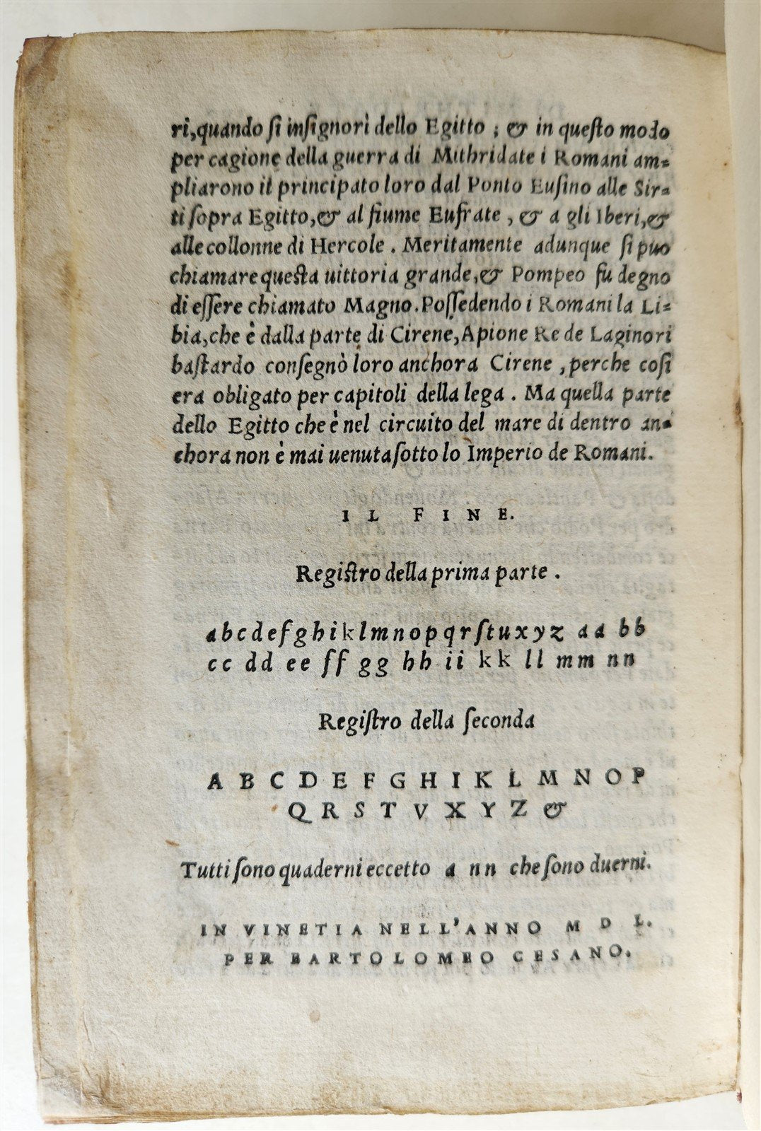 1550 HISTORY of ROMAN WARS by APPIAN antique 16th CENTURY vellum bound