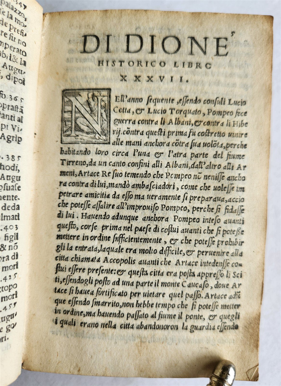 1548 ROMAN WARS HISTORY antique VELLUM BOUND CASSIO DIONE Delle guerre de romani
