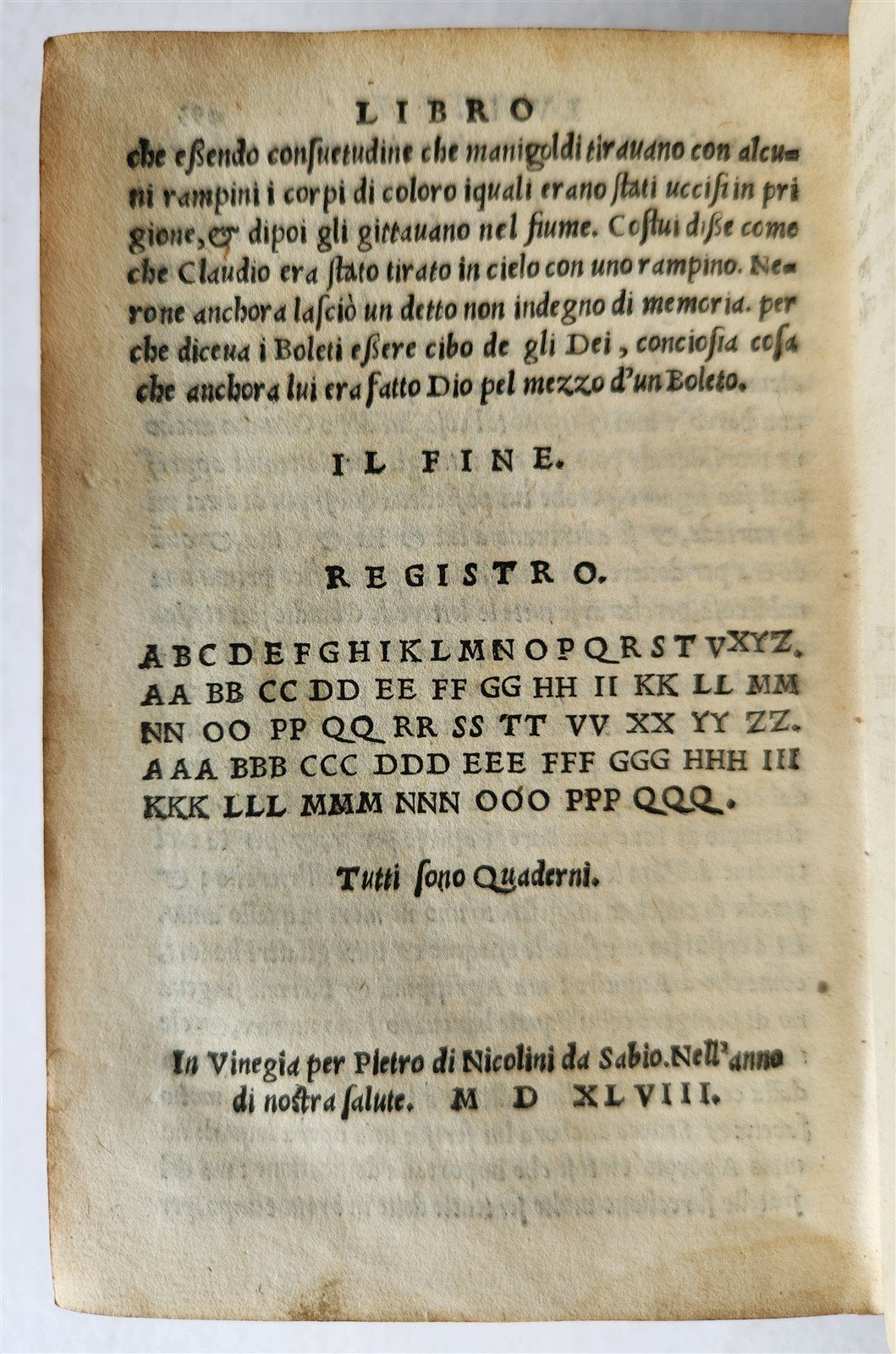 1548 ROMAN WARS HISTORY antique VELLUM BOUND CASSIO DIONE Delle guerre de romani