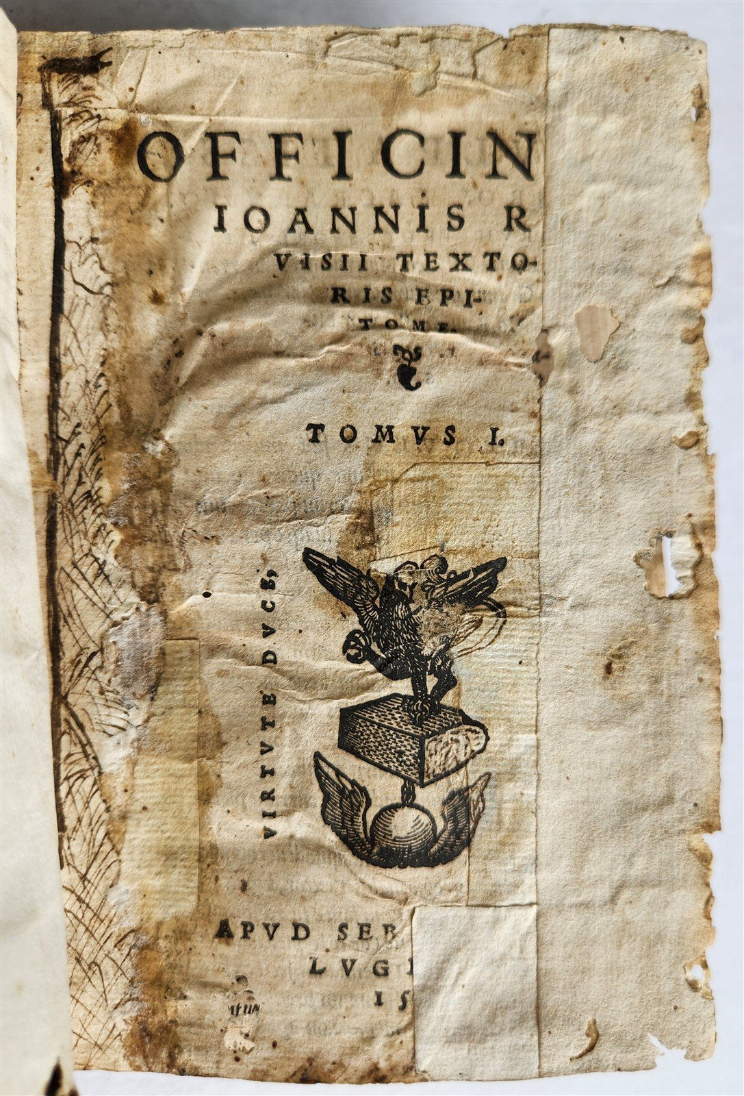 1551 Jean TIXIER antique VELLUM BOUND Officinae Ioannis Rauisii Textoris