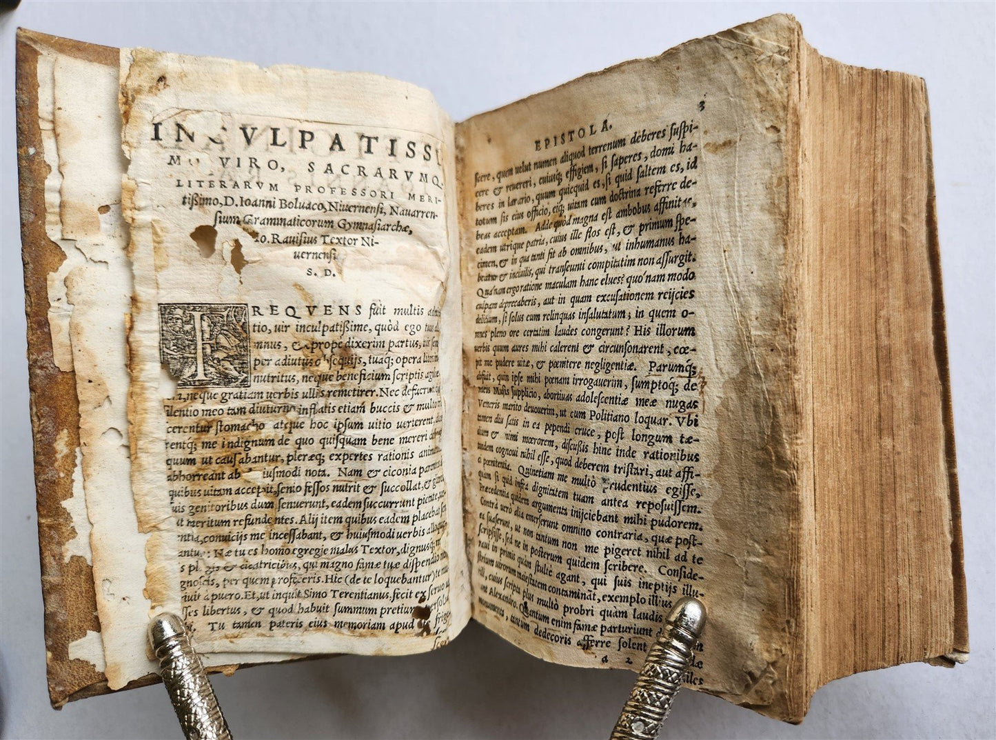 1551 Jean TIXIER antique VELLUM BOUND Officinae Ioannis Rauisii Textoris
