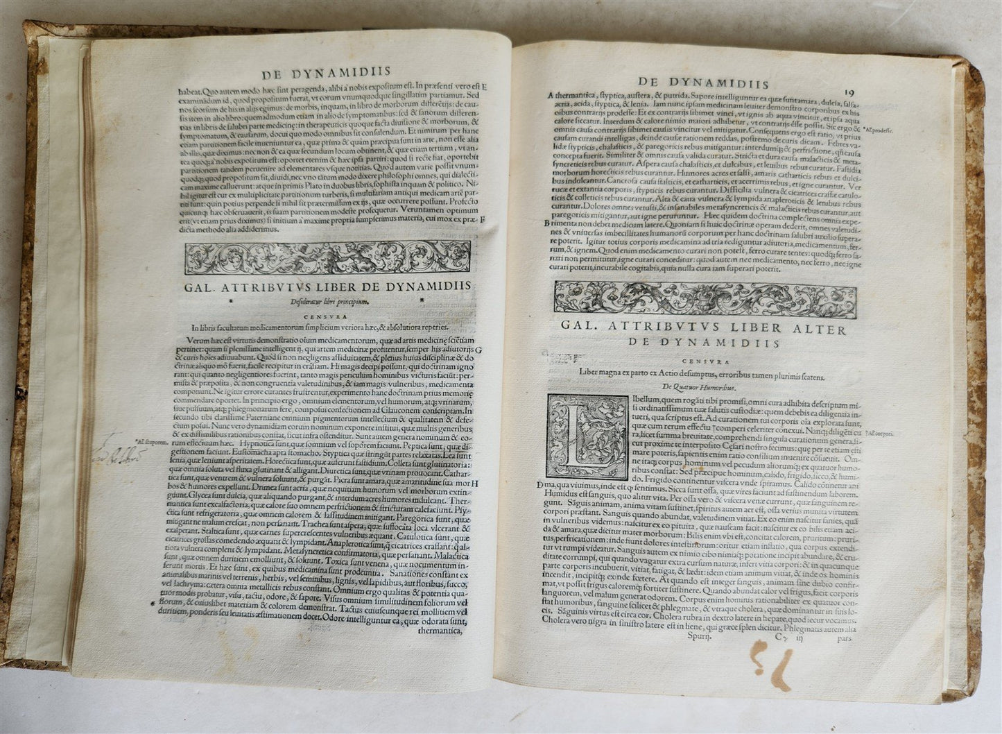 1565 RENAISSANCE EDITION OF GALEN antique FOLIO 16th century FAMOUS MEDICAL WORK