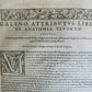 1565 RENAISSANCE EDITION OF GALEN antique FOLIO 16th century FAMOUS MEDICAL WORK