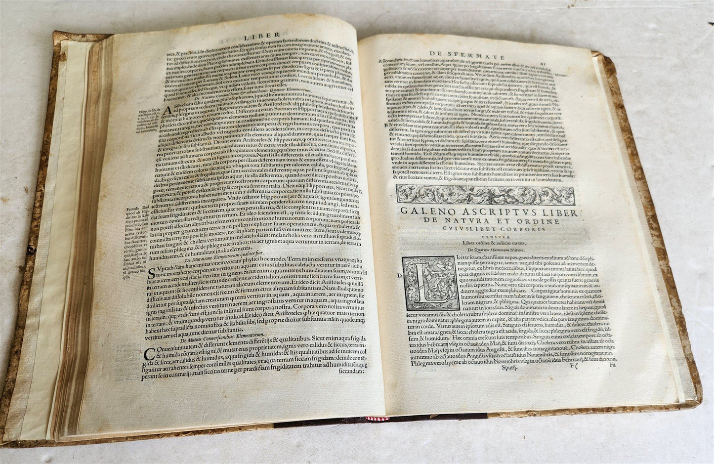 1565 RENAISSANCE EDITION OF GALEN antique FOLIO 16th century FAMOUS MEDICAL WORK