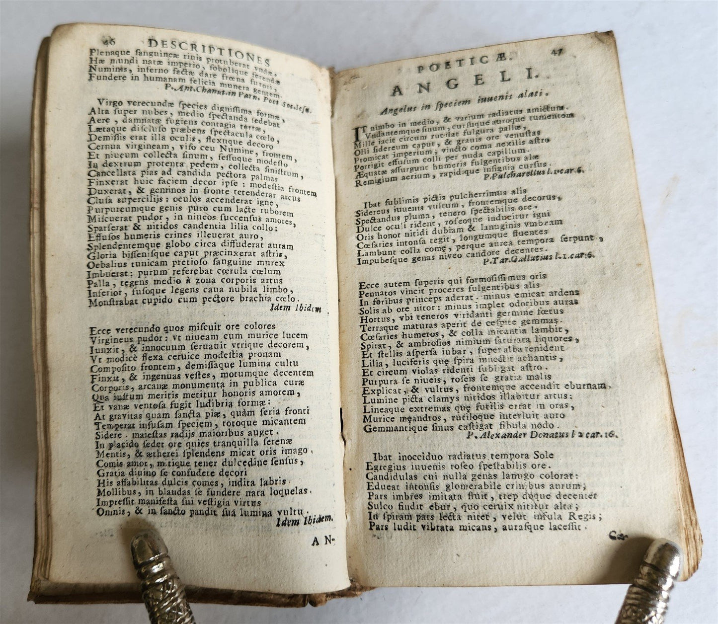 1691 POETRY antique VELLUM BINDING DESCRIPTIONES POETICAE