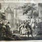 1721-1728 HISTORY OF THE WORLD ILLUSTRATED 5 FOLIO VOLUMES w/MAPS antique VELLUM