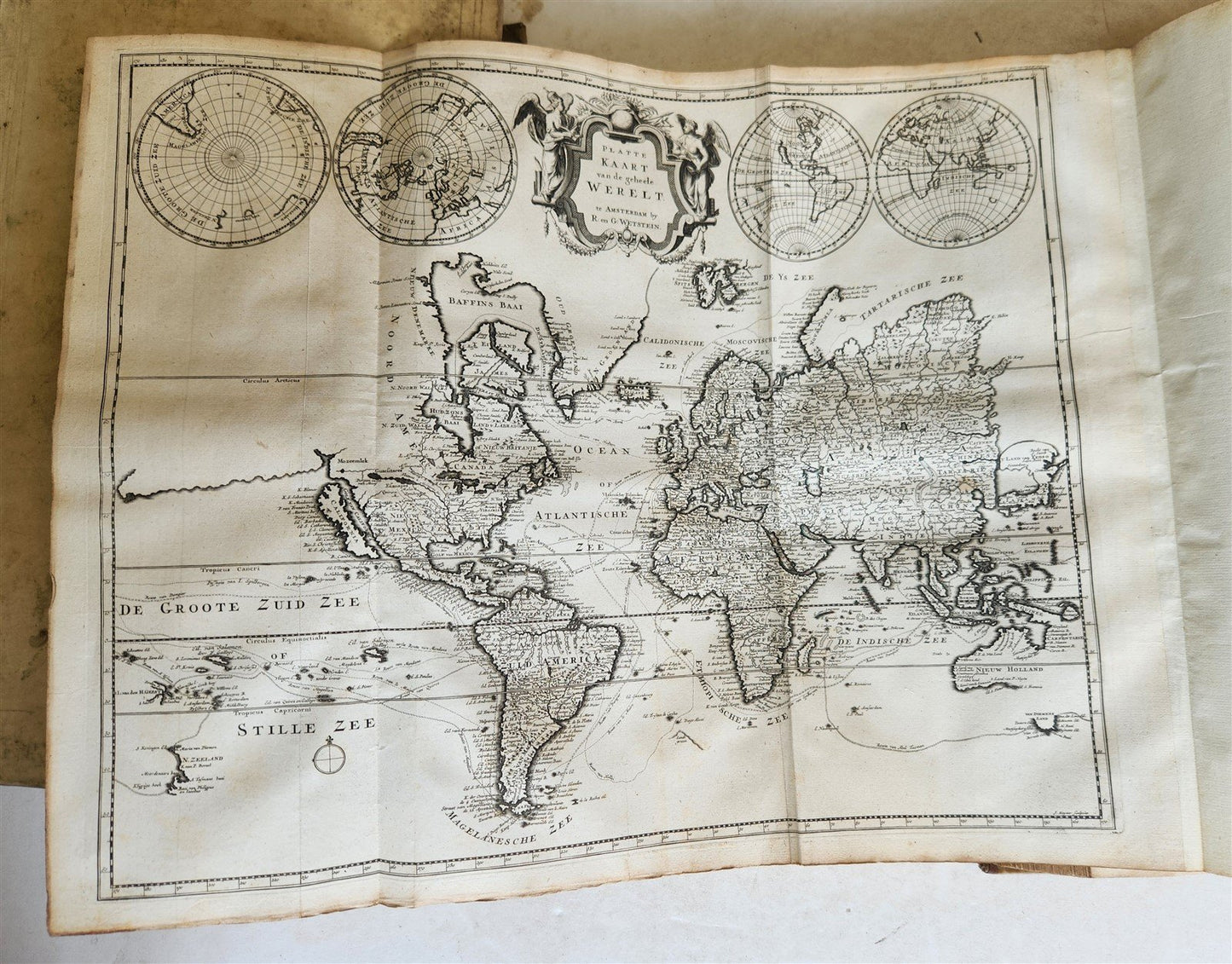 1721-1728 HISTORY OF THE WORLD ILLUSTRATED 5 FOLIO VOLUMES w/MAPS antique VELLUM