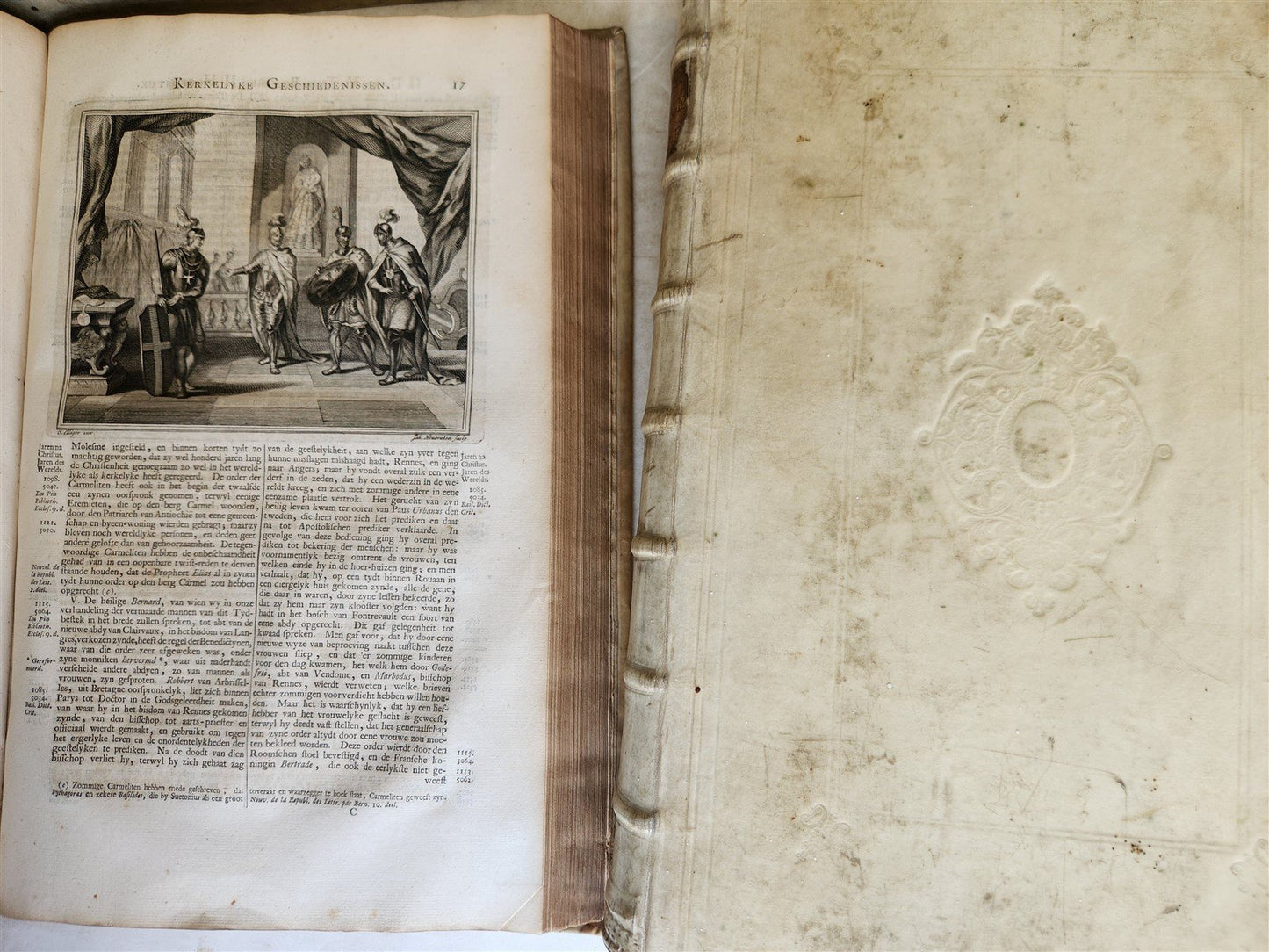 1721-1728 HISTORY OF THE WORLD ILLUSTRATED 5 FOLIO VOLUMES w/MAPS antique VELLUM