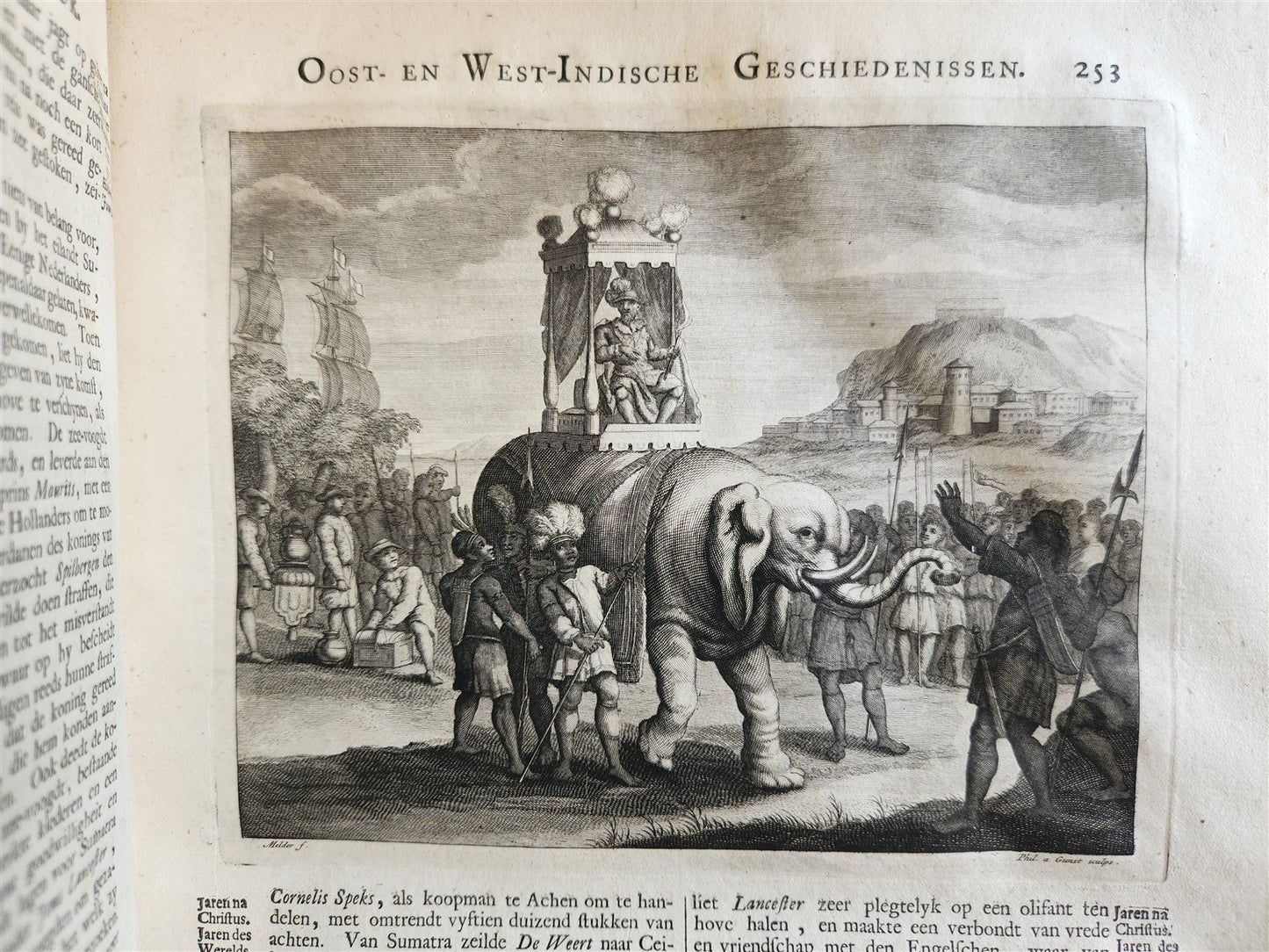 1721-1728 HISTORY OF THE WORLD ILLUSTRATED 5 FOLIO VOLUMES w/MAPS antique VELLUM