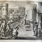 1721-1728 HISTORY OF THE WORLD ILLUSTRATED 5 FOLIO VOLUMES w/MAPS antique VELLUM