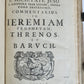 1727 COMMENTARIUS in IEREMIAM PROPHETAM THRENOS et BARUCH PIGSKIN FOLIO antique