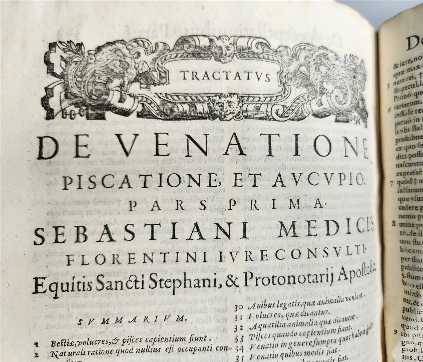 1586 CIVIL & CANON LAW BOOK antique S. MEDICI Tractatus 16th CENTURY FOLIO