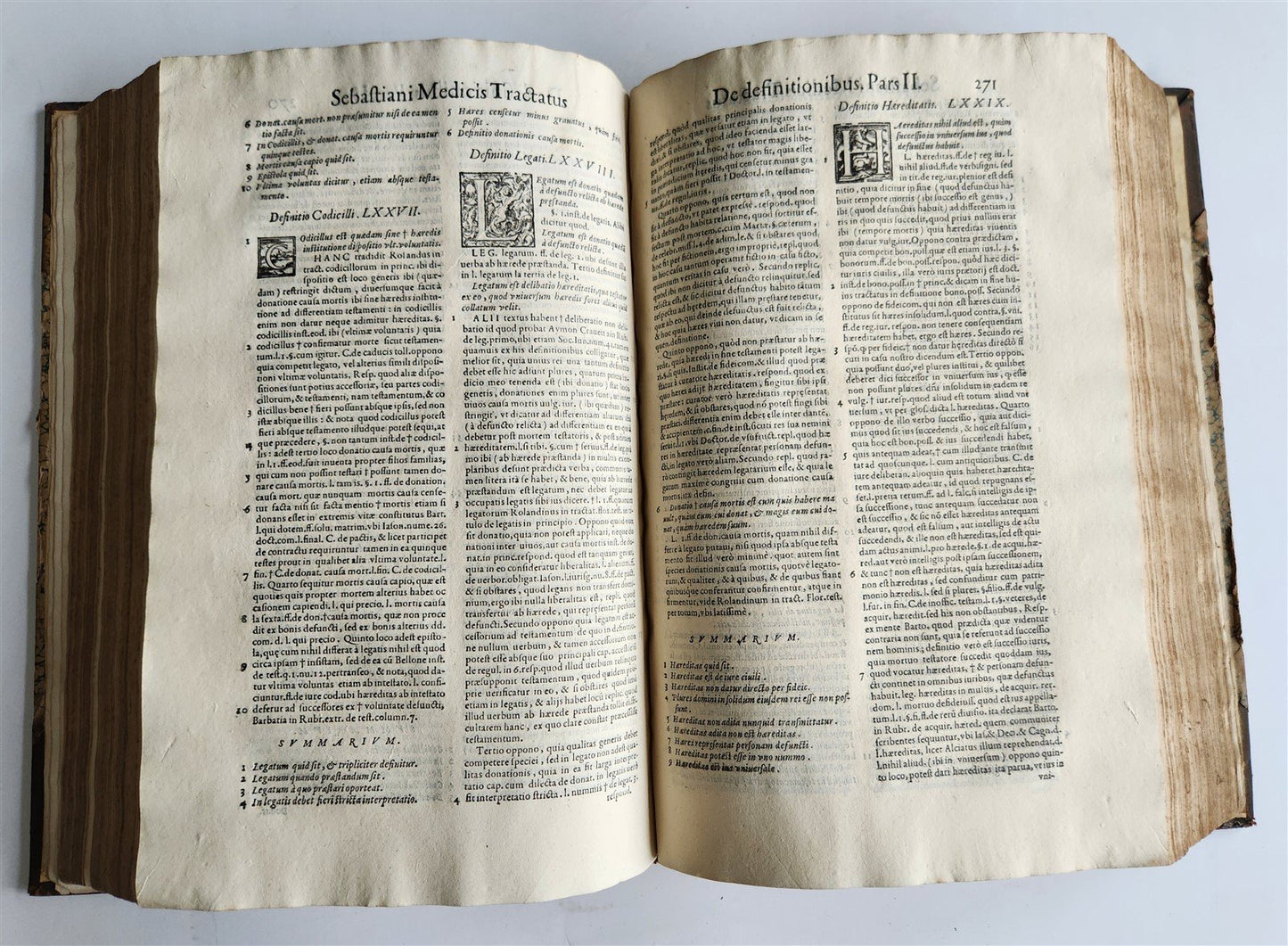 1586 CIVIL & CANON LAW BOOK antique S. MEDICI Tractatus 16th CENTURY FOLIO