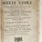 1699 CHRONICLE of COUNTS of HOLLAND antique 17 c. ILLUSTRATED FOLIO vellum bound