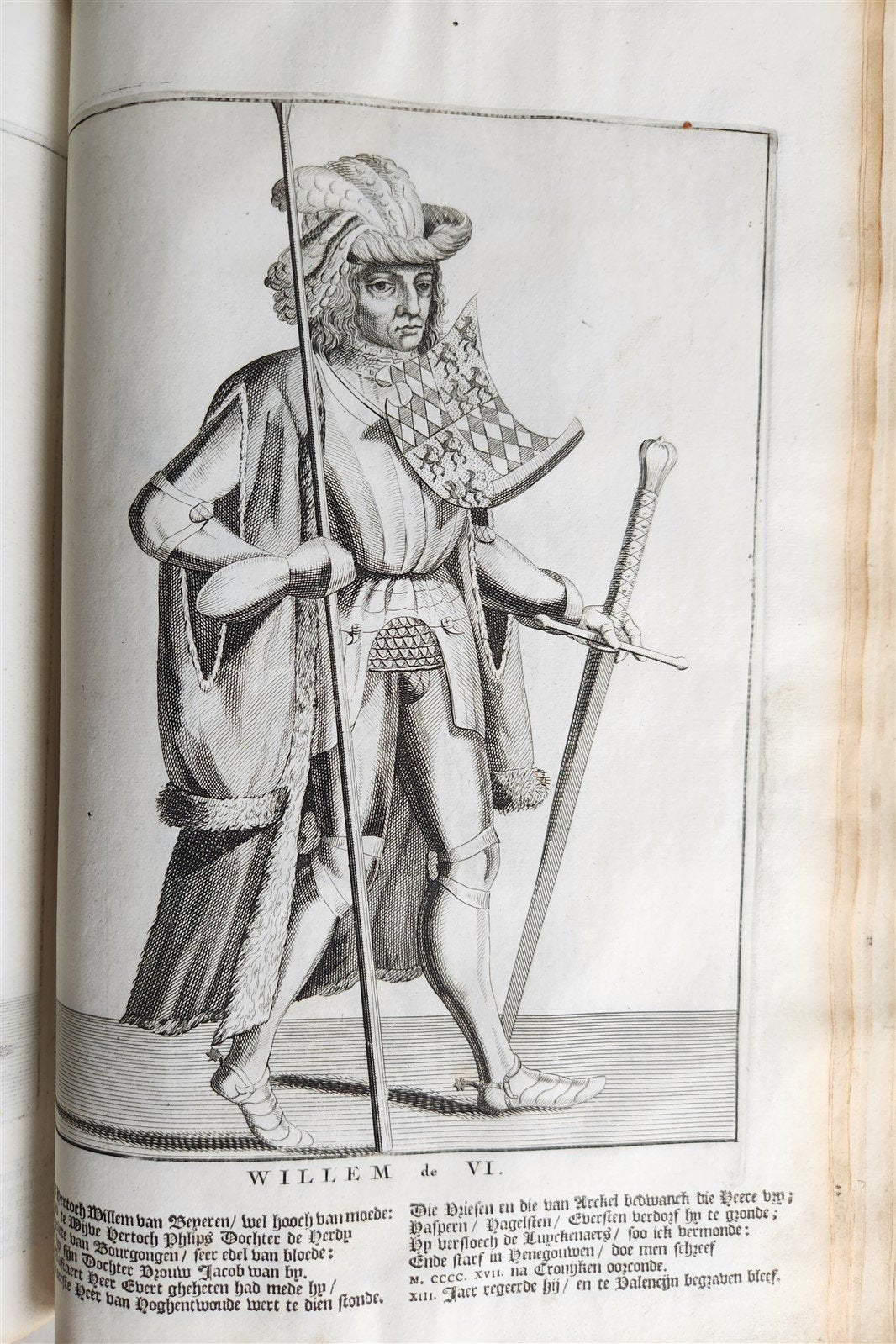1699 CHRONICLE of COUNTS of HOLLAND antique 17 c. ILLUSTRATED FOLIO vellum bound