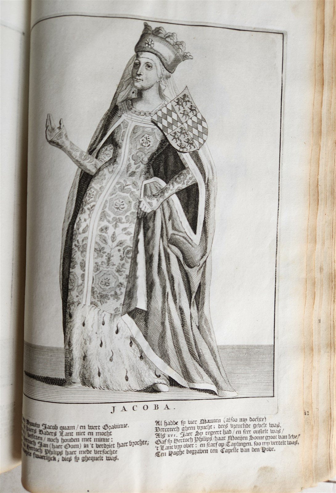 1699 CHRONICLE of COUNTS of HOLLAND antique 17 c. ILLUSTRATED FOLIO vellum bound
