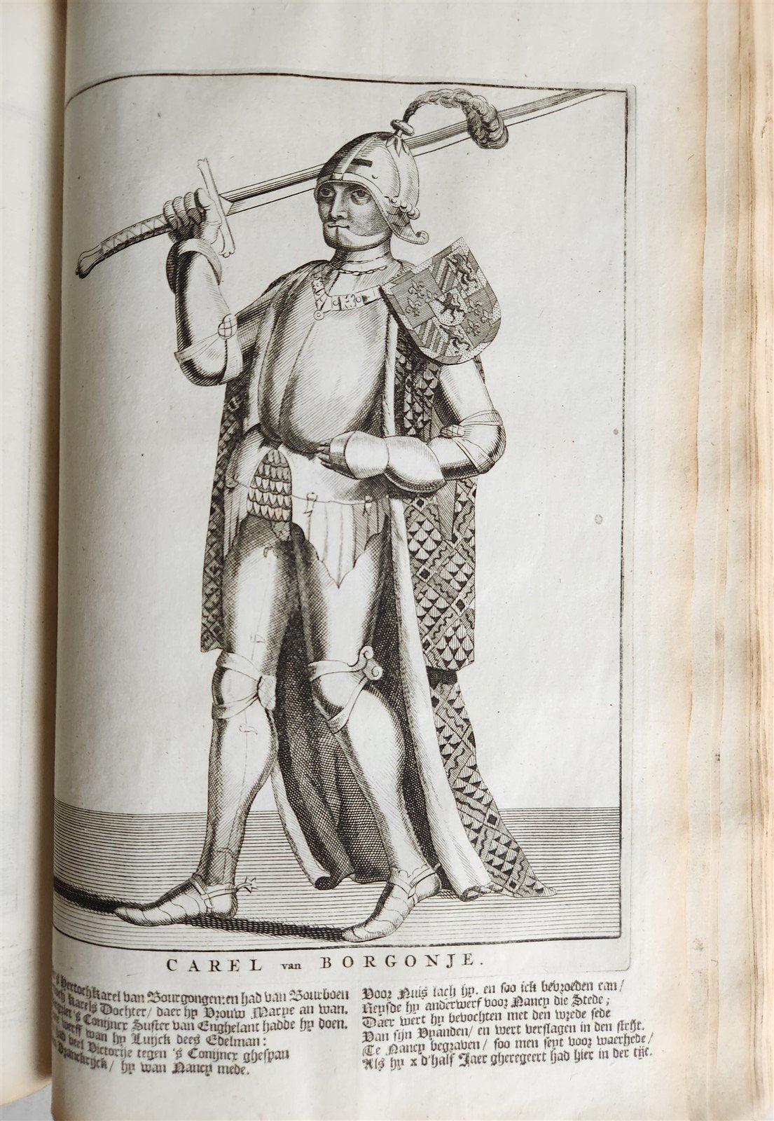 1699 CHRONICLE of COUNTS of HOLLAND antique 17 c. ILLUSTRATED FOLIO vellum bound