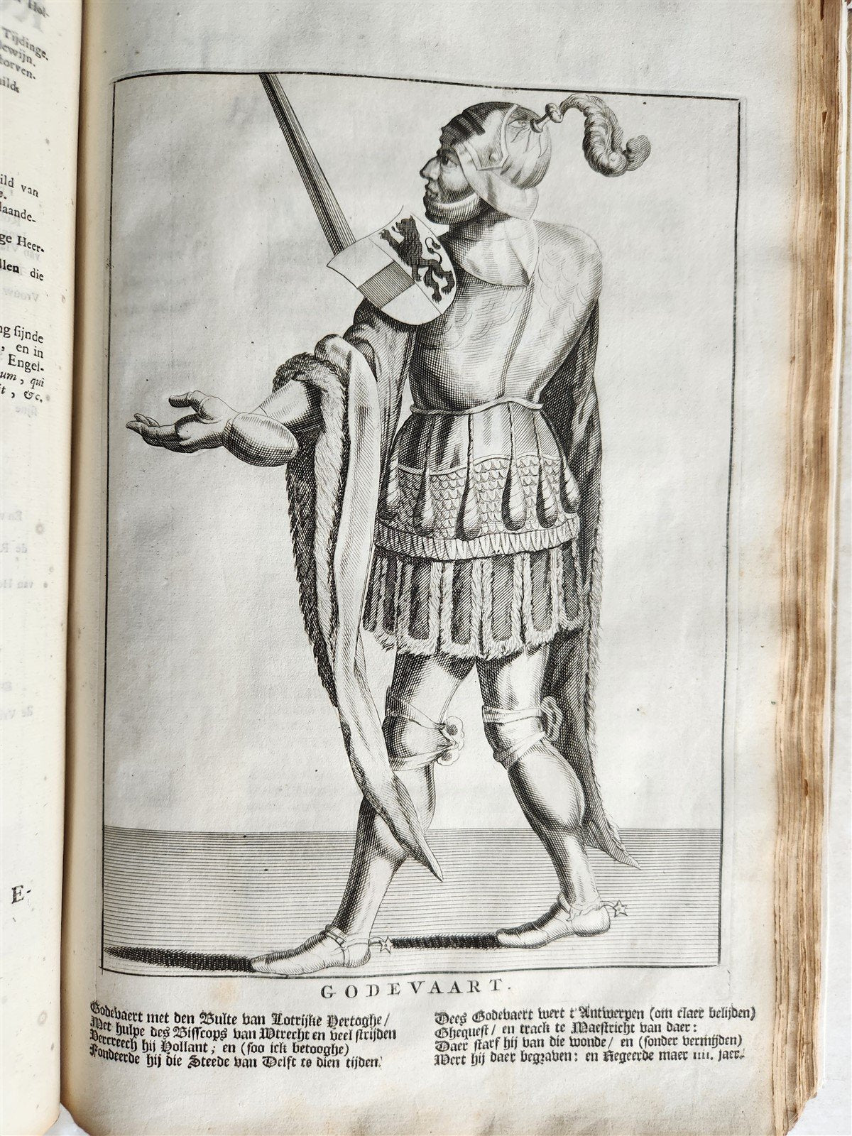 1699 CHRONICLE of COUNTS of HOLLAND antique 17 c. ILLUSTRATED FOLIO vellum bound
