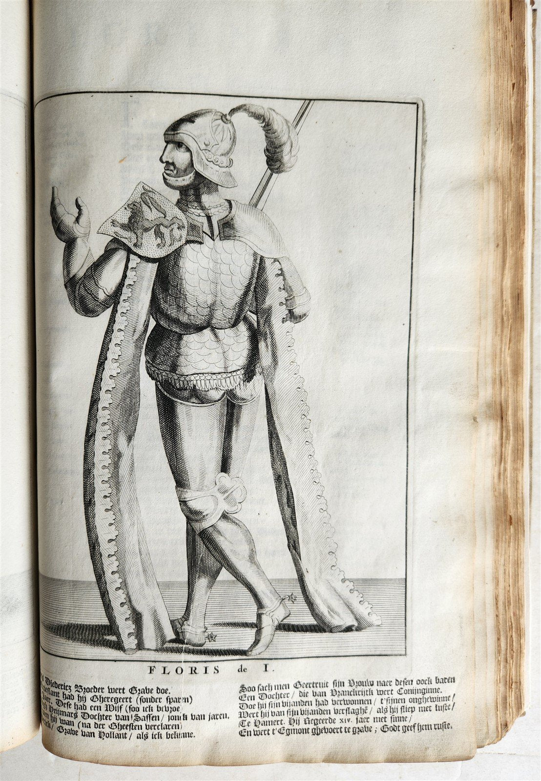1699 CHRONICLE of COUNTS of HOLLAND antique 17 c. ILLUSTRATED FOLIO vellum bound