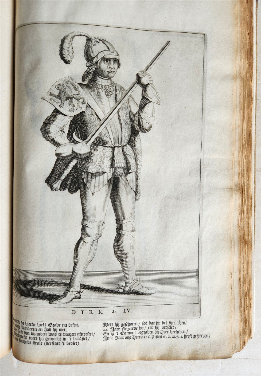 1699 CHRONICLE of COUNTS of HOLLAND antique 17 c. ILLUSTRATED FOLIO vellum bound