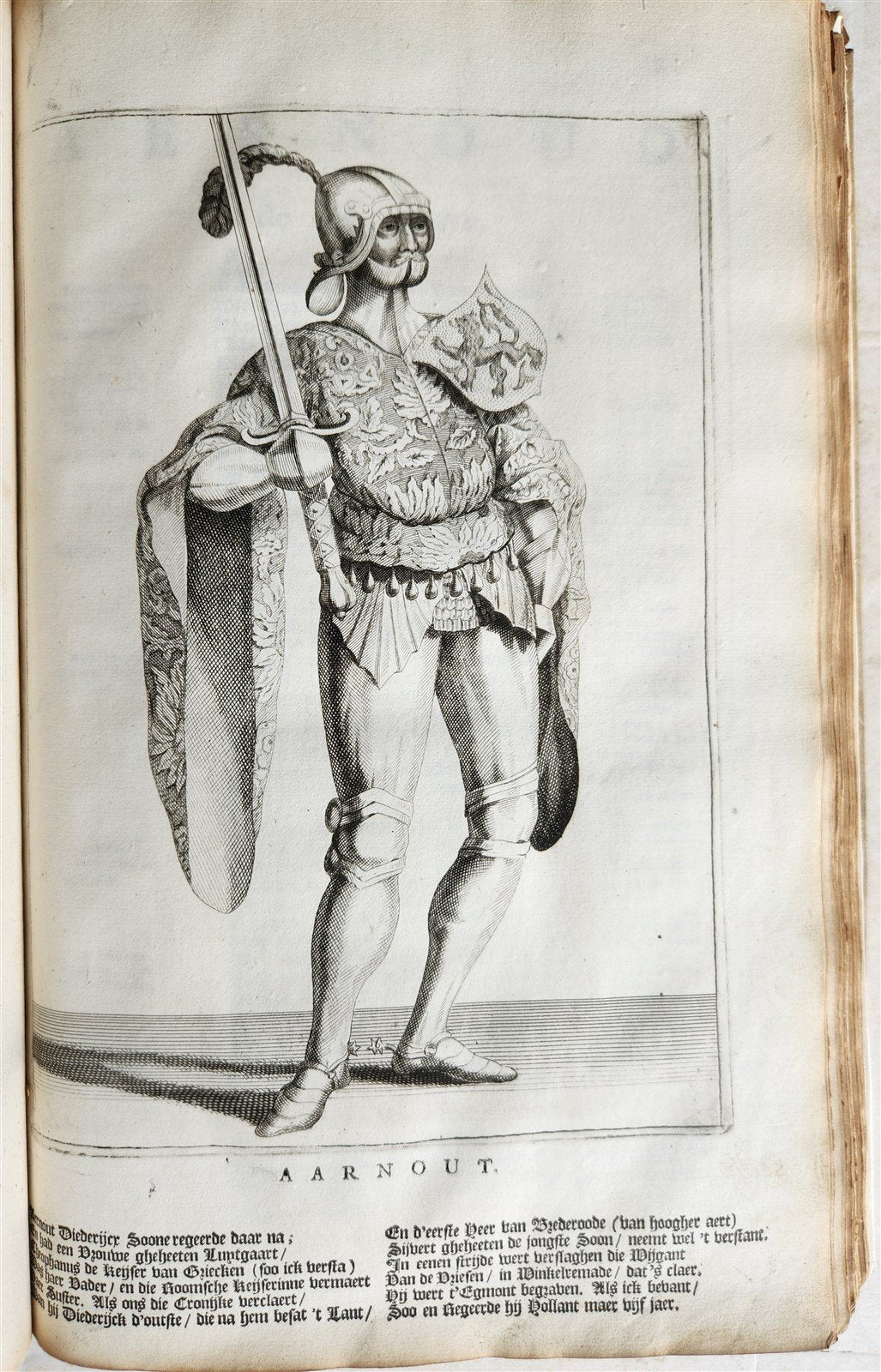 1699 CHRONICLE of COUNTS of HOLLAND antique 17 c. ILLUSTRATED FOLIO vellum bound