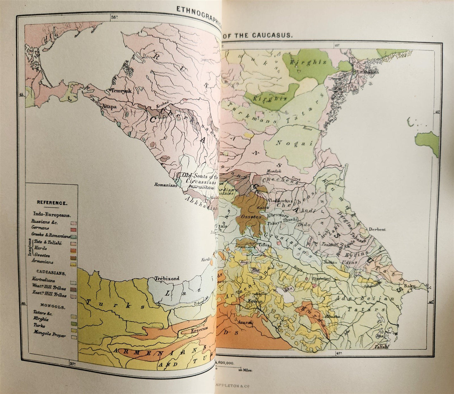 1884-85 EARTH & ITS INHABITANTS ASIA 4 ILLUSTRATED VOLUMES antique