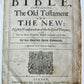 1678 BIBLE in ENGLISH w/ ORIGINAL BINDING antique OLD & NEW TESTAMENT 17th CENT.
